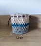 Handmade Crocheted Drawstring Bag, four sizes available - Image 4