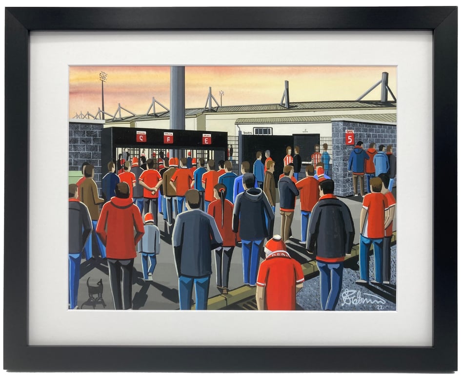 Derry City F.C, The Brandywell Stadium. High Quality Framed, Football Art Print
