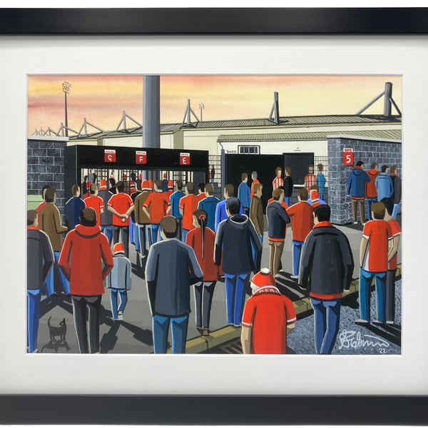 Derry City F.C, The Brandywell Stadium. High Quality Framed, Football Art Print