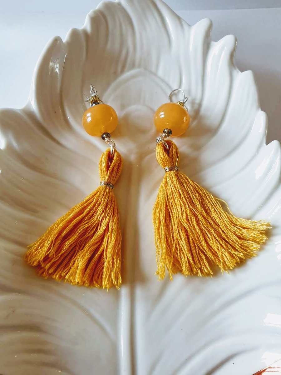 Bead & Tassel earrings
