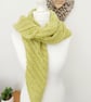 Harvest Yellow British Wool Scarf, British Wool Triangle Shawl Wrap - Image 1