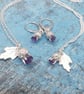 Amethyst Thistle  & leaf Necklace - Image 7