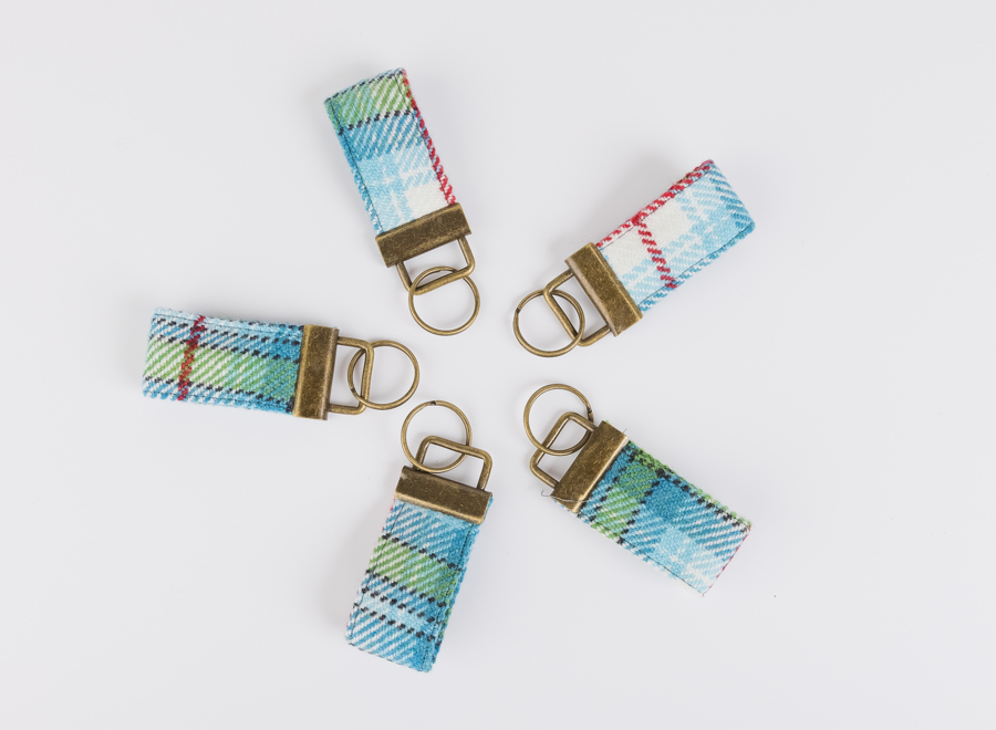 Snowdrop Tartan Handwoven Key fob