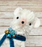 Tiny Mouse with Scarf Art Doll Blue - Image 5