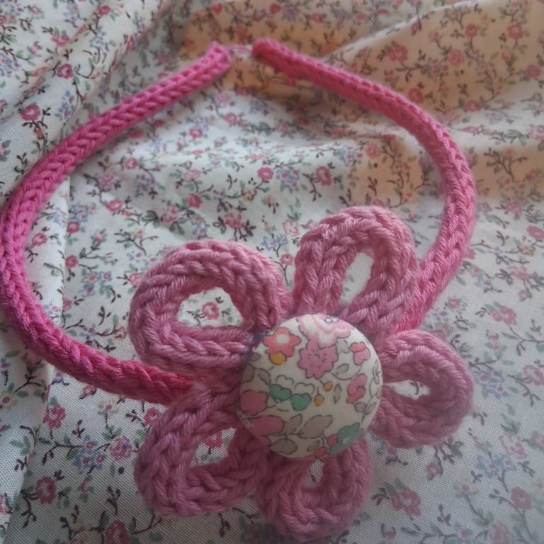 cute wool flower hairband alice band no h3