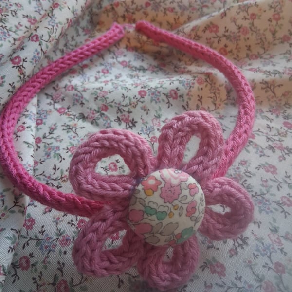 cute wool flower hairband alice band no h3