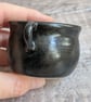 Small ceramic cauldron tealight, satin black glaze - Image 6