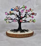 Small Wire Tree with Colourful Beads on a Wooden Base - Image 5