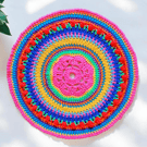 colourful crochet mandala doily