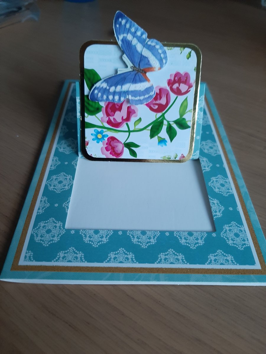 Handmade Colorful Butterfly slide card 