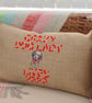 Embroidered Feature Cushion: Crazy Dog Lady 46x30cm  - Image 2