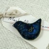 Ceramic bird button - handmade pottery