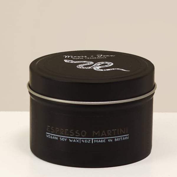 Espresso martini - Tin candle, Coffee boozy scent
