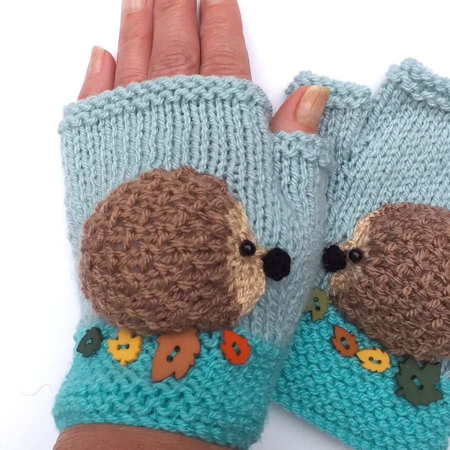 Knitting Pattern - Hedgehog mittens