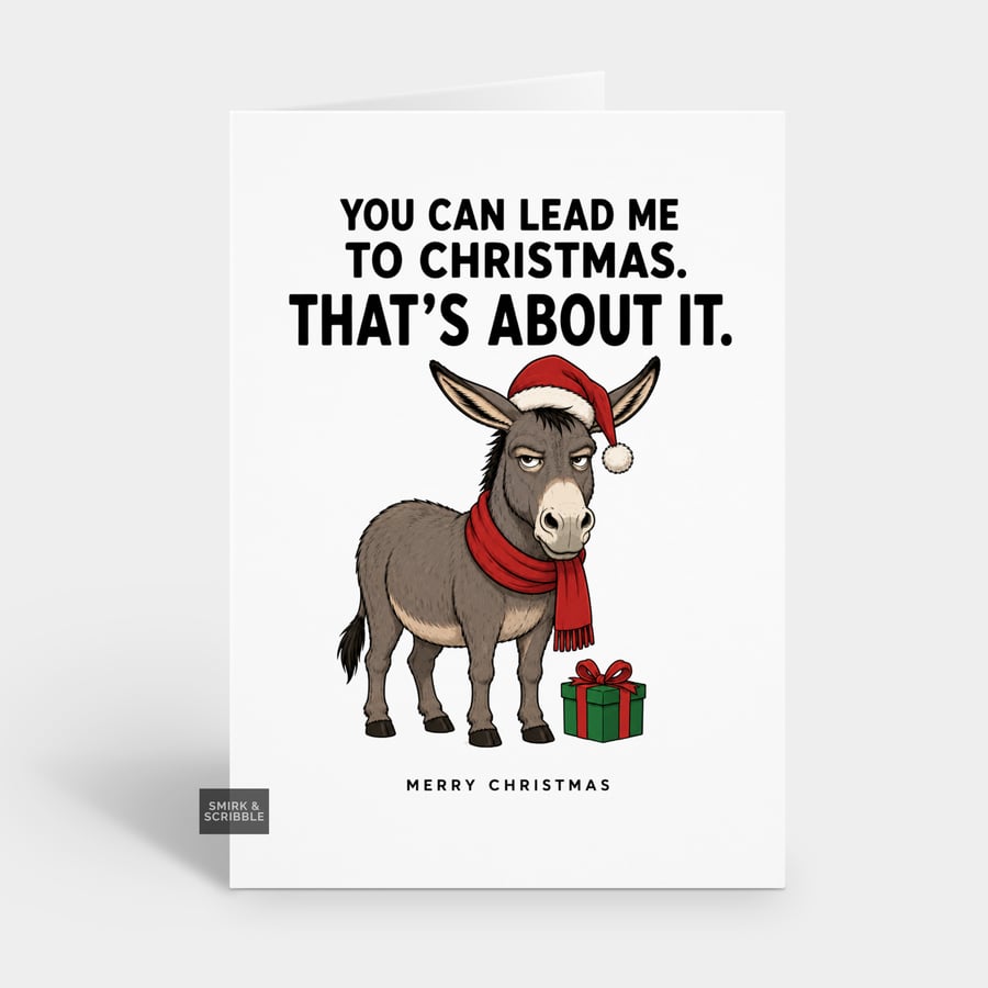 Image of Funny Christmas Card - Lead Me Donkey