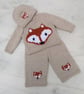 Fox Knitting Pattern for Baby sweater trousers and hat outfit (Digital) - Image 6