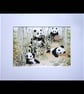 Bamboo Family of Pandas Card - Image 4