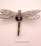Handmade Fused Glass Dragonfly Garden Stake “Dory “ - Image 1