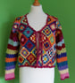 Crochet Cardigan in Granny Squares and Stripes. Crochet Pattern. PDF Pattern - Image 1