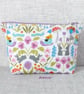 Make up bag, zipped pouch, cosmetic bag, gnomes, mushrooms, bunnies. - Image 7
