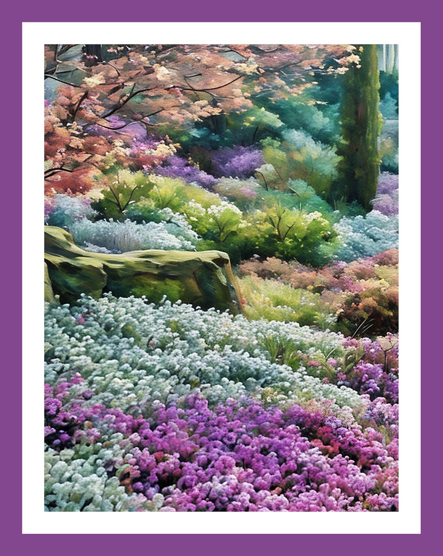 Heather  RHS Garden Harlow Carr A5 Greeting Card March 2026