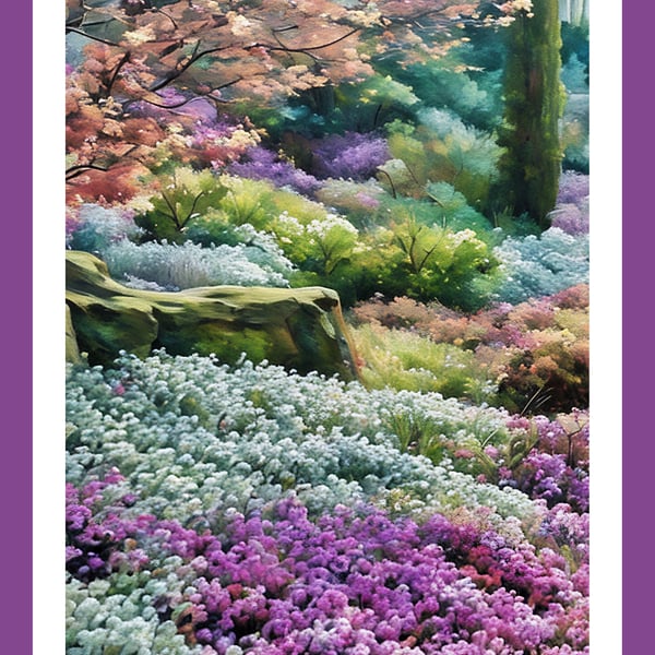 Heather  RHS Garden Harlow Carr A5 Greeting Card March 2026