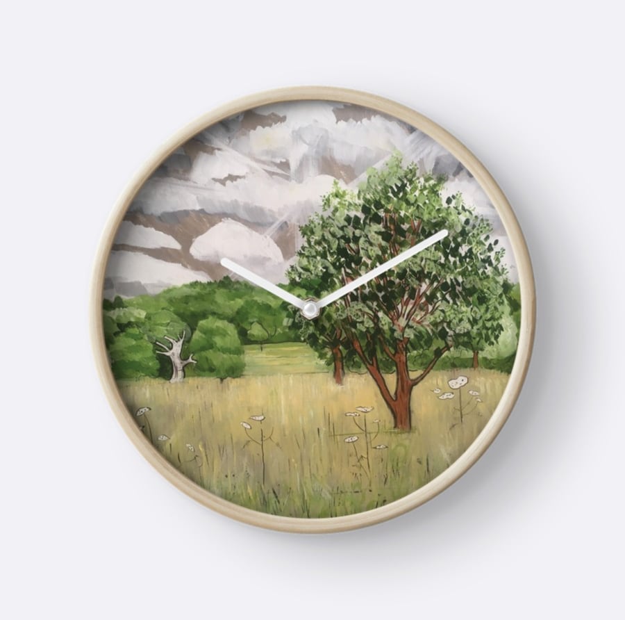 Beautiful Wall Clock Featuring The Painting ‘My Strength Is Renewed’