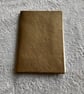 A6: Softcover - Gold coloured Leather bound Sketchbook - FREE SHIPPING - Image 1