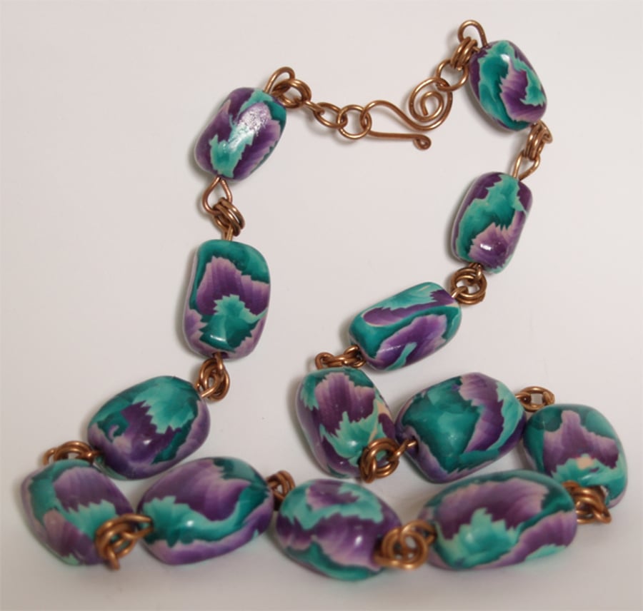 Amethyst and Turquoise Beads Necklace