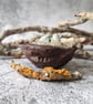 Bird Nest Bowl, Rustic Clay, Mini Trinket Dish, Wabi-Sabi Bark Bowl - Image 10