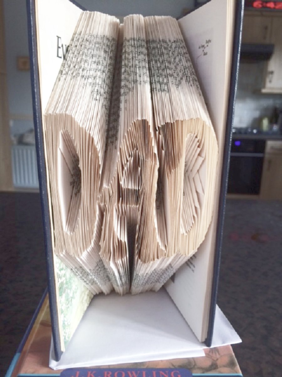 Dad MMF Book Folding Pattern - EMAILED PDF PATTERN