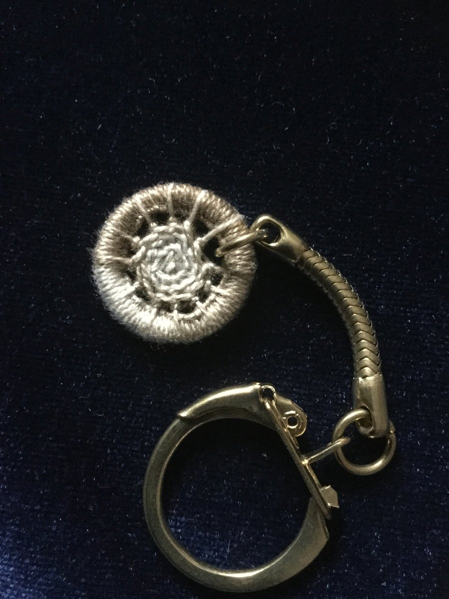 Dorset Button Key Ring, Cafe au Lait, K12