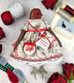 Liesel,  A  Tiny Hand Embroidered Christmas Robin Folk Art Doll - Image 3