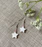 Shell Star Earrings with Pink Swarovski crystal - Image 3