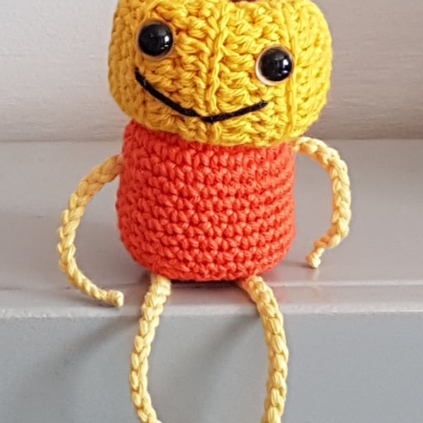 Happy crochet Pumpkin man