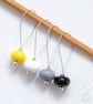 Lampwork Stitch Markers - Non-binary Pride - Image 3