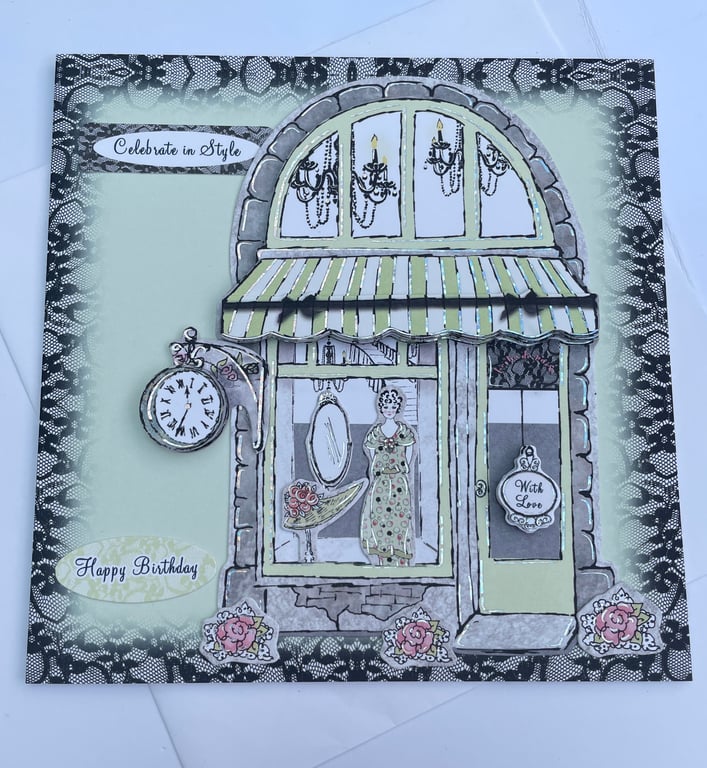 Celebrate in style Paris boutique Happy birthday card