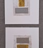 Colourful Combinations Grey Yellow Handstitched Geometric Art Pictures - Image 5