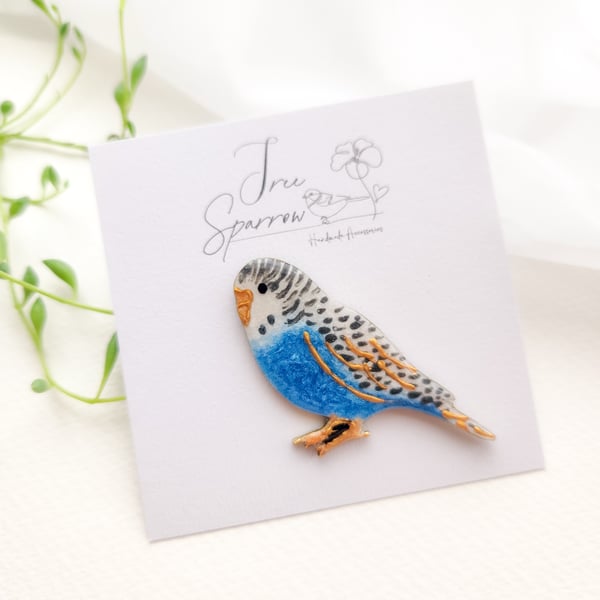 Hand-painted Bird Brooch
