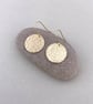 Hammered 9ct Gold Disc Dangle Earrings - Image 1