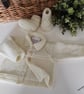 Designer 95% Merino Wool Hand Knitted Baby Jacket & Booties Set 0-3 months  - Image 2