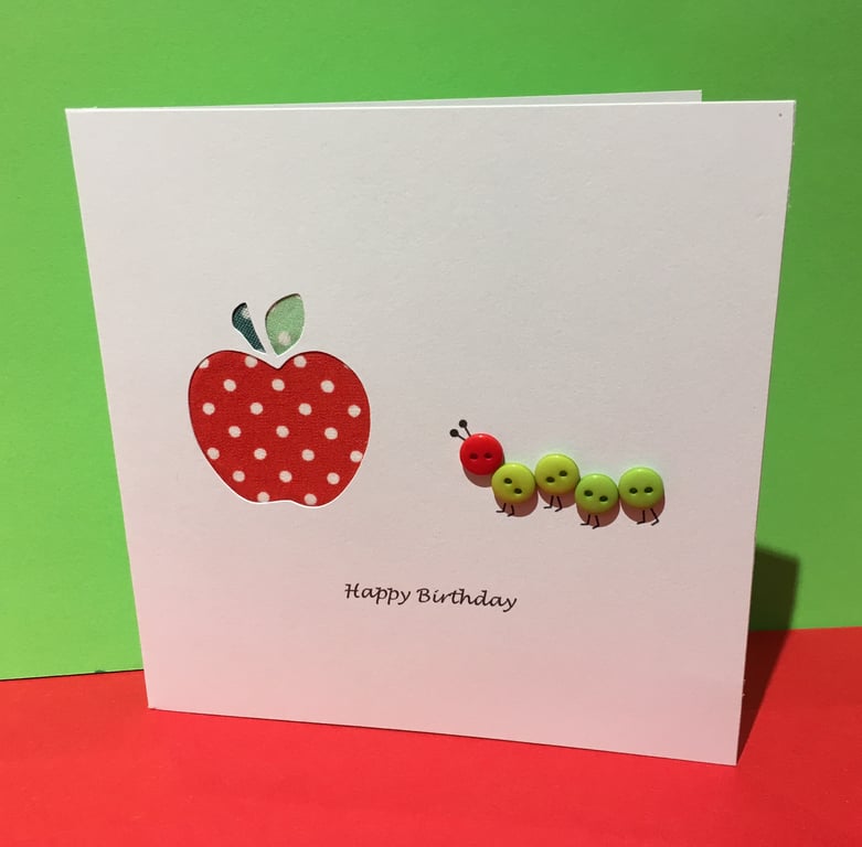 Caterpillar Birthday Card