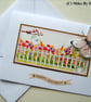 Butterfly Garden Theme Birthday Card - Image 1