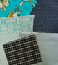 Upcycled slow stitching kit includes fabric, buttons, thread, lace, ribbon - Image 6