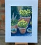 Top quality giclee print of 'Terracotta Pots a painting by artist Janet Bird - Image 2