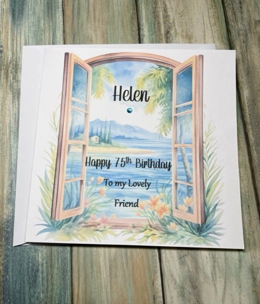 Calming Birthday Card for Mum Grandma Nanna for Her for Him Gardeners Gift 40th 
