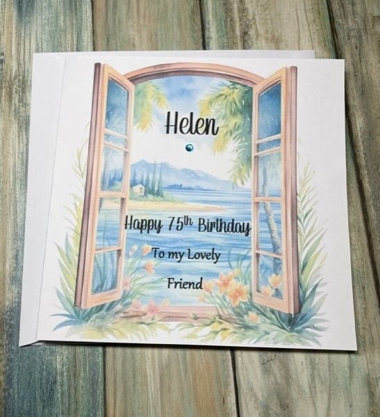 Calming Birthday Card for Mum Grandma Nanna for Her for Him Gardeners Gift 40th 