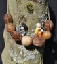 Nectarine Kernels and Bay tree bead necklace. - Image 1