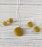 Frosted chartreuse glass pendant with chain - Image 4