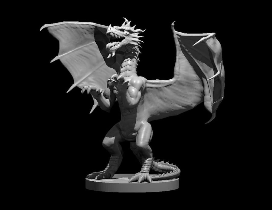 Red Dragon Wyrmling - 3D Printed Resin DnD Pathfinder Figure Mini Miniature